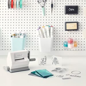 Sizzix Sidekick Starter Kit 661770 Portable Manual Die Cutting & Embossing Machine for Arts & Crafts, Scrapbooking & Cardmaking, 6.35 cm Opening, 2.5" Opening, White