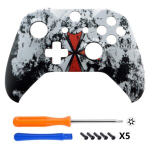 eXtremeRate Soft Touch Grip Biological Hazard Front Housing Shell Faceplate for Xbox One X S Controller Model 1708 - Controller NOT Included