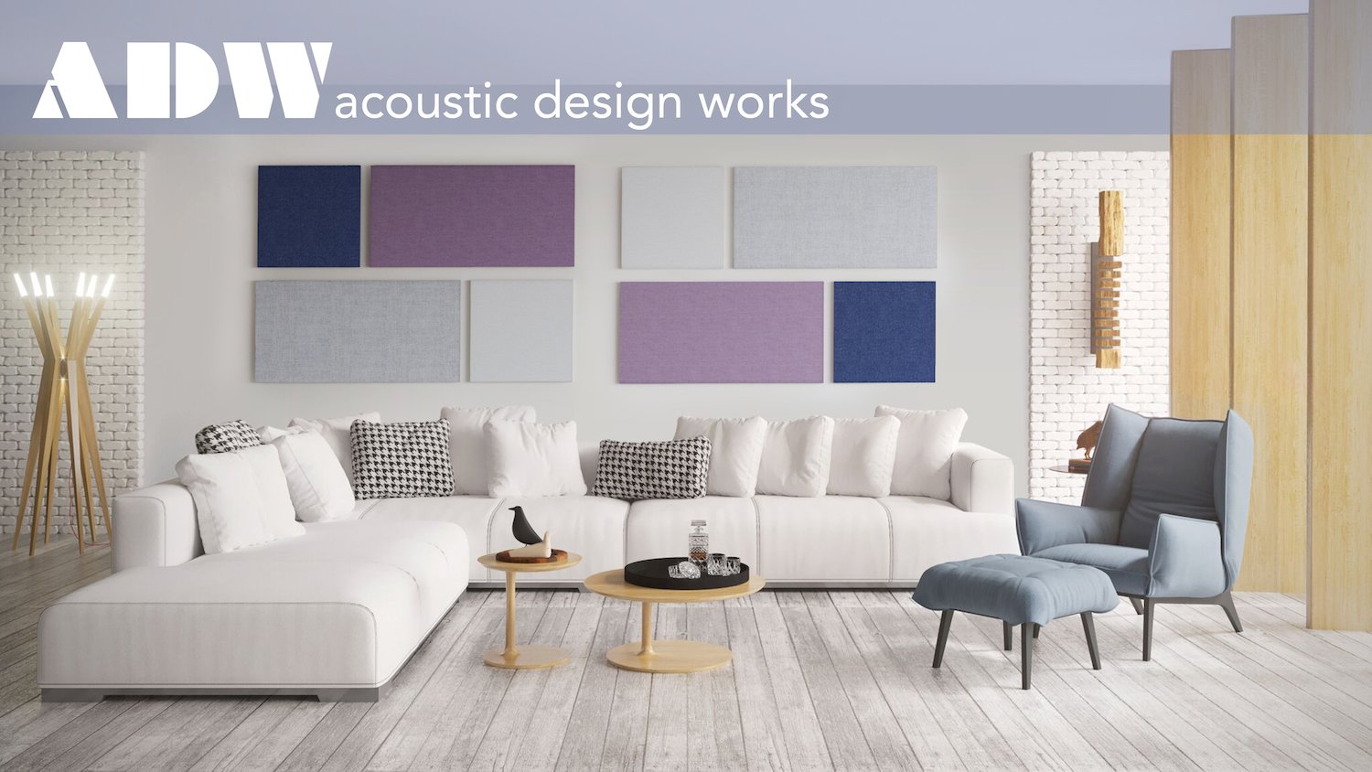 Acoustic Design Works - Mondrian Kit of Acoustic Panels – 73” X 49” X 1”