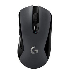 logitech g603 lightspeed wireless gaming mouse, hero sensor, 12000 dpi, lightweight, 6 programmable buttons, 500h battery life, on-board memory, pc/mac - black