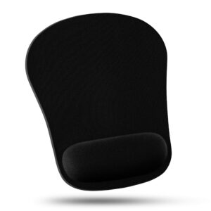 quality selection mouse pad wrist support comfortable ergonomic wrist rest memory foam mousepad, cushion & pain relief mouse pads, for computer, laptop, home & office non-slip rubber base, black