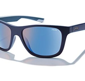 Zeal Optics Radium Square Sunglasses, Atlantic Blue/Polarized Horizon Blue Lens, One Size