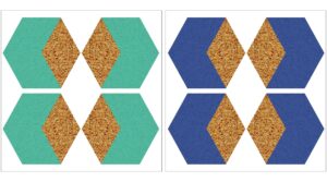 wallpops wpk2347 blue hex green cork organizer shapes