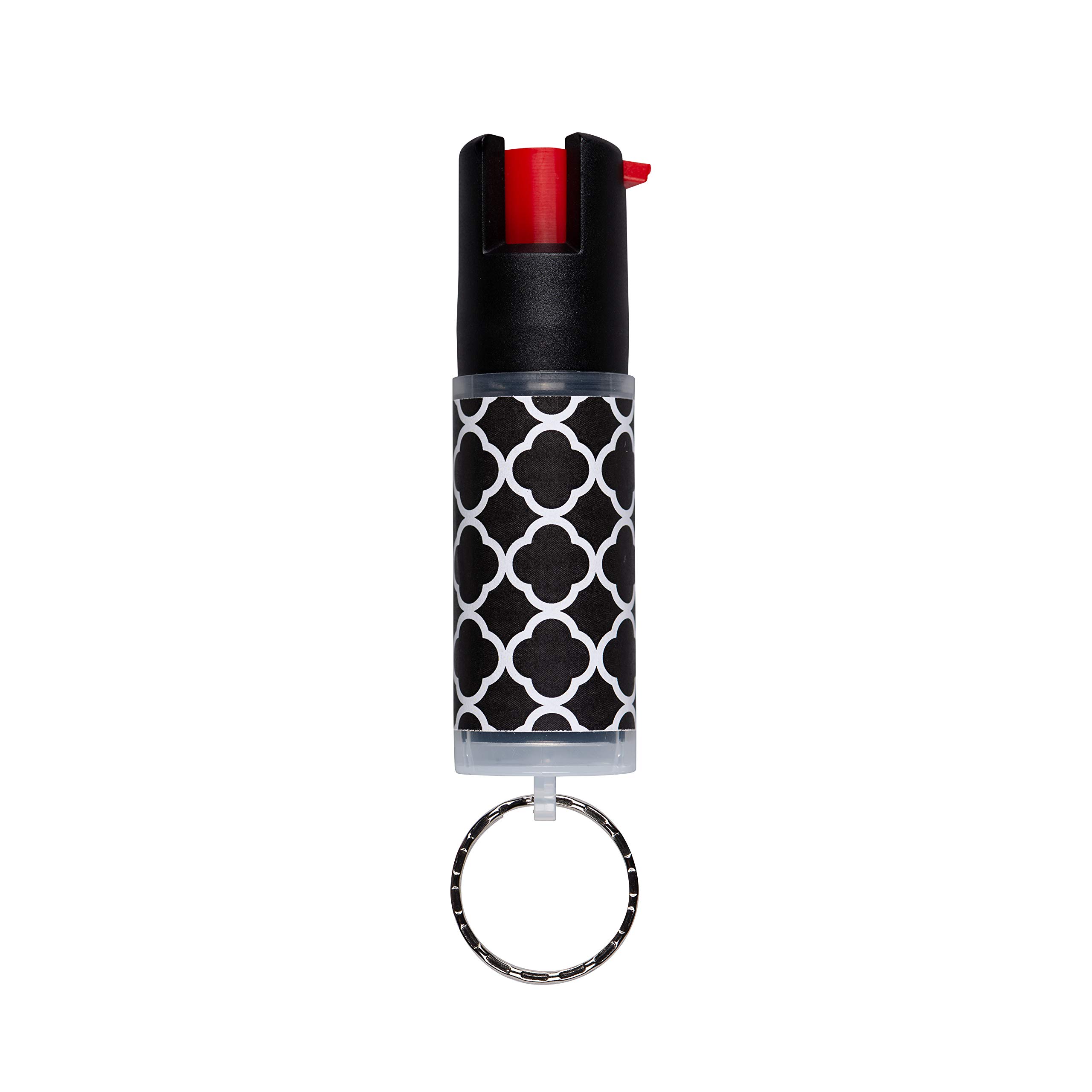 SABRE RED Pepper Spray Keychain for Women, Mini Case with Cute Design, Reinforced Twist Lock Prevents Accidents, Same Maximum Strength Formula Used by Police, 10-Foot (3m) Range with 25 Bursts