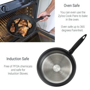 Zyliss Cookware 8" Nonstick Fry Pan - Oven, Dishwasher, Induction and Metal Utensil Safe Cooking - Heavy Duty Forged Aluminum with Sturdy Riveted Handle