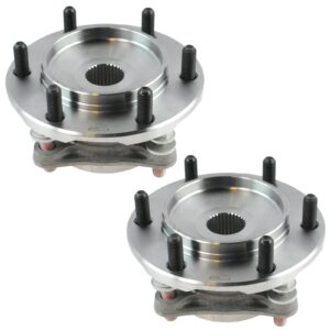 TRQ Front Wheel Hub Bearing Assembly Driver Passenger Pair Compatible with Tacoma 4Runner FJ