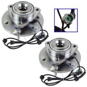 TRQ Front Wheel Hubs & Bearings Pair Set for Nissan Armada Titan Pathfinder QX56