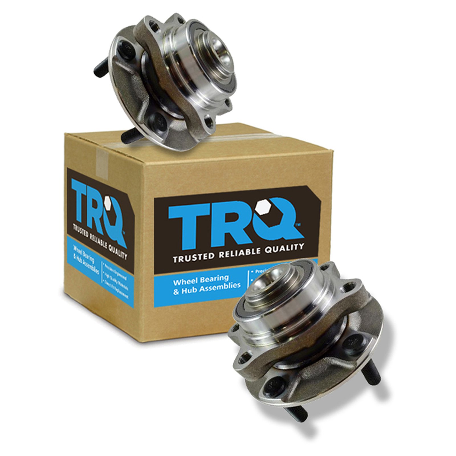 TRQ Front Wheel Hubs & Bearings Left & Right Pair Compatible with Nissan 350Z Infiniti G35