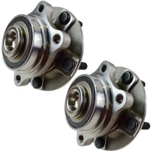 TRQ Front Wheel Hubs & Bearings Left & Right Pair Compatible with Nissan 350Z Infiniti G35