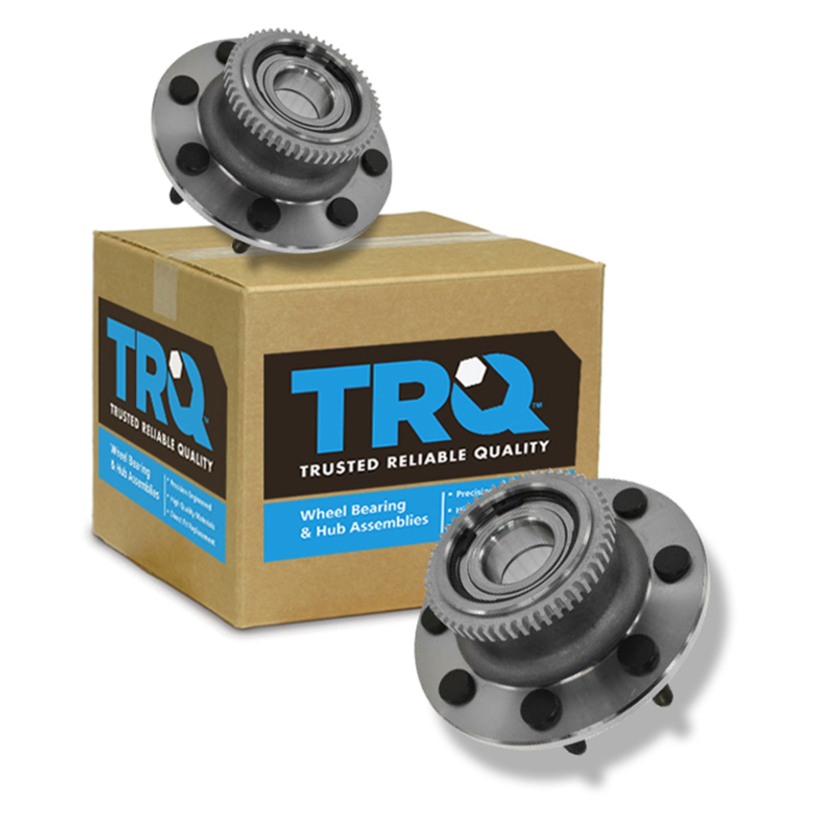 TRQ Front Wheel Hub Bearings Assembly Set Compatible with 2000-2002 Dodge Ram 2500 1994-2002 Ram 3500