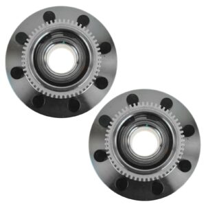 TRQ Front Wheel Hub Bearings Assembly Set Compatible with 2000-2002 Dodge Ram 2500 1994-2002 Ram 3500