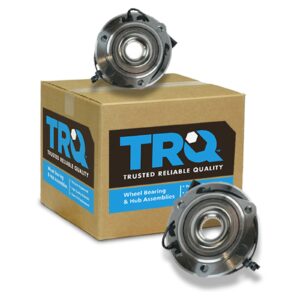 TRQ Wheel Bearing & Hub Assembly Pair Kit LH & RH Front for Jeep Wrangler