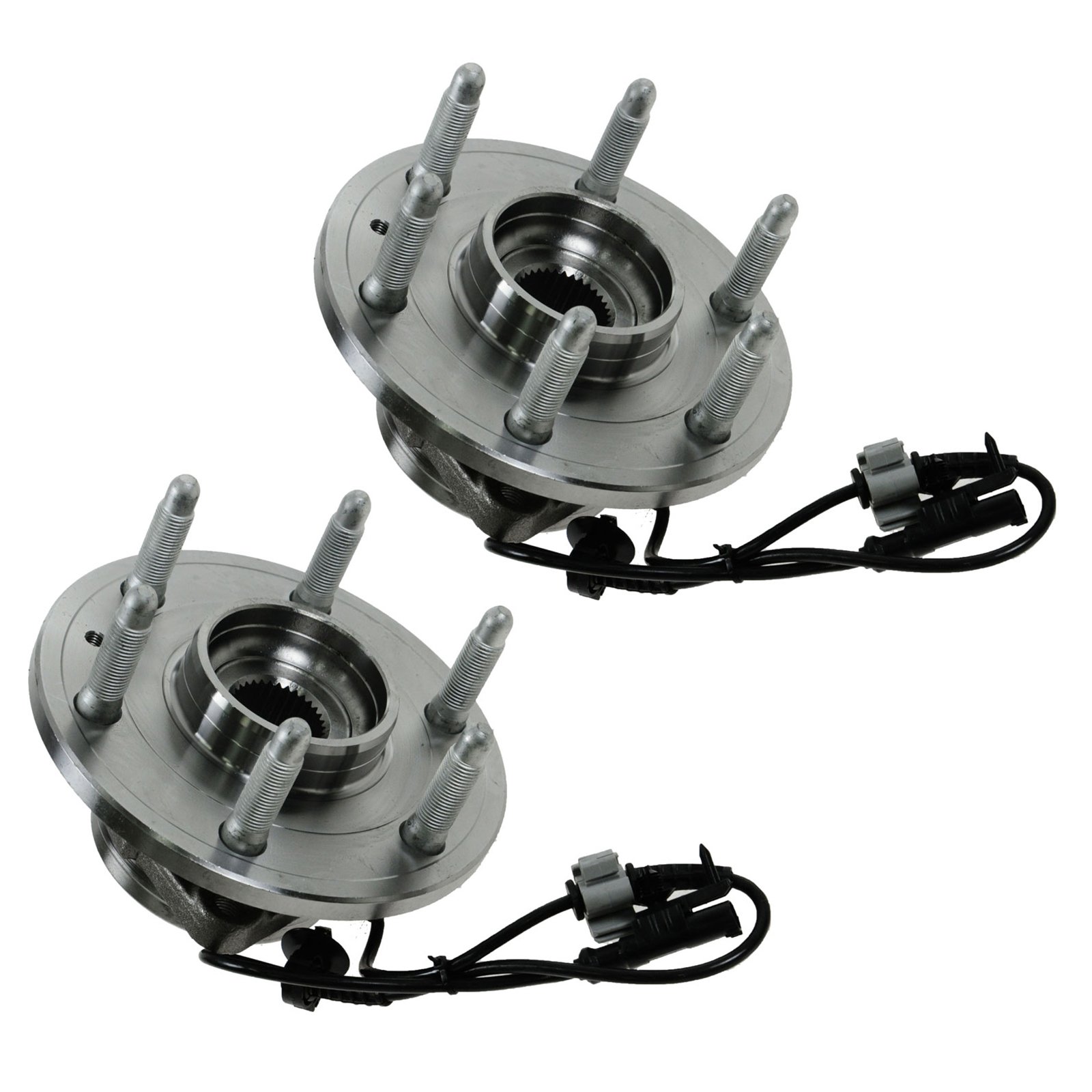 TRQ Front Wheel Hub & Bearing Left & Right Pair Set for Chevy GMC Cadillac 4WD