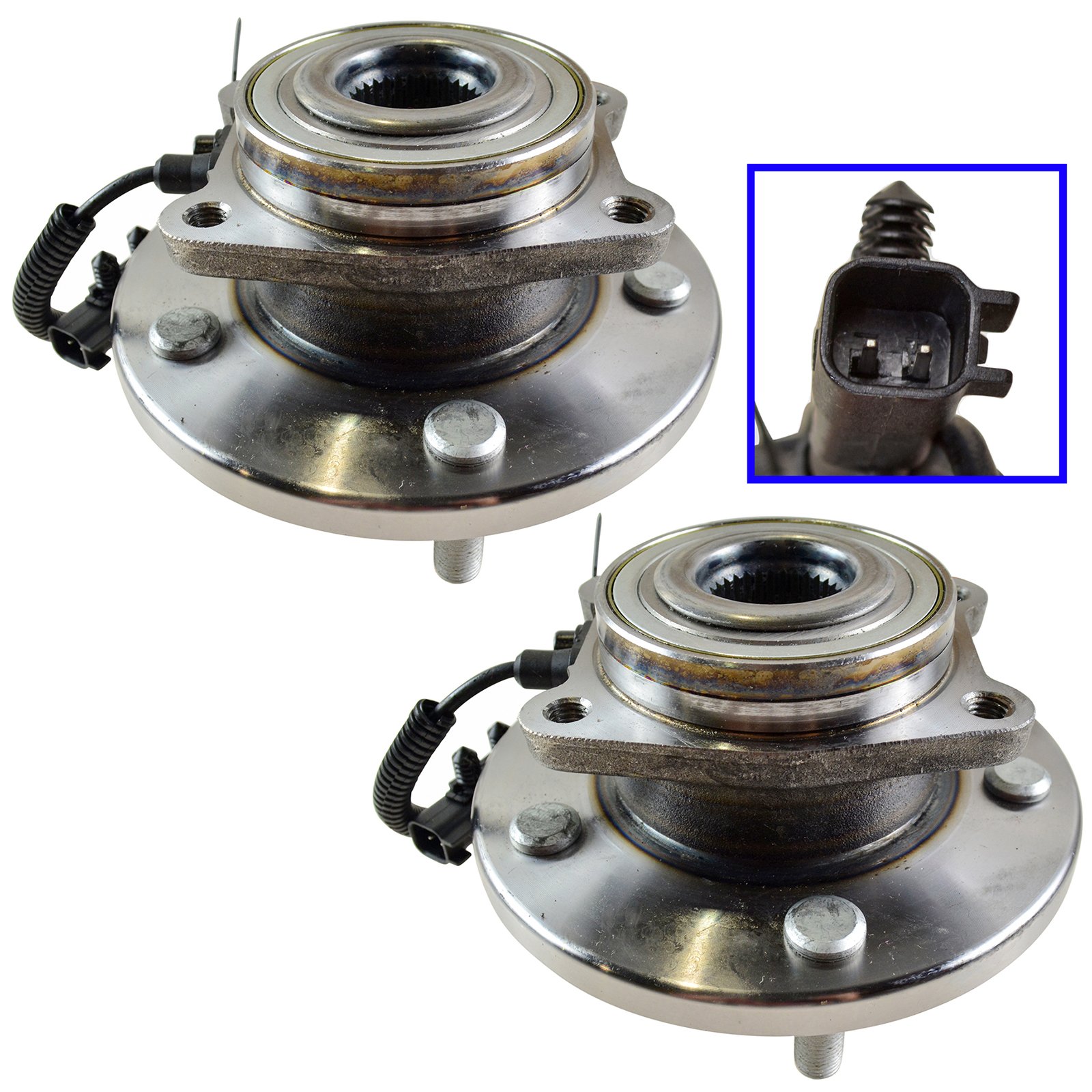 TRQ Front Wheel Hub & Bearing Pair Set for Town & Country Grand Caravan Routan