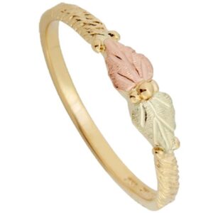 Petite Leaves Ring, 10k Yellow Gold, 12k Green and Rose Gold Black Hills Gold (6)