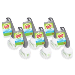 scotch-brite little handy scrubber brush, small & versatile cleaning tool with long lasting bristles, 6 scrub brushes