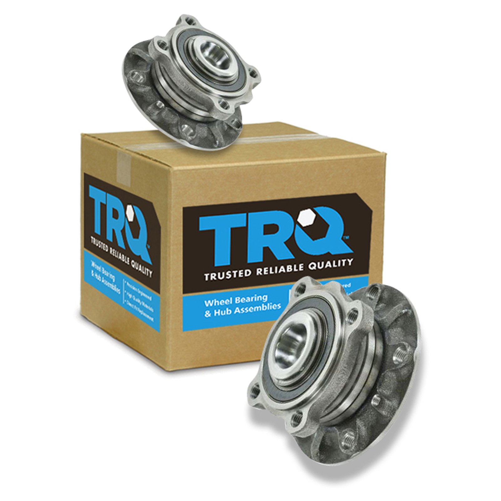 TRQ Front Wheel Hub Bearings Assembly Set Compatible with 2001-2003 BMW 525i 1997-2000 528i 530i 1997-2003 540i 2000-2003 Z8