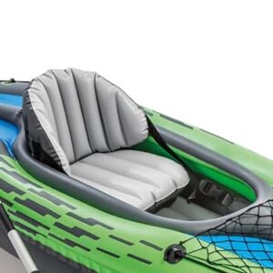 Intex Challenger K1 Kayak 1 Man Inflatable Canoe with Aluminum Oars and Hand Pump, Green/Blue