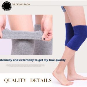 Mcolics Cotton Non-Slip Soft Absorbent Knee Pad Support Brace Protector Leg Sleeve Kneelet Thickening Extended Warm for Men & Women Outdoor Sports Running Dancing Gym Yoga Fitness, 1 Pair (Black)