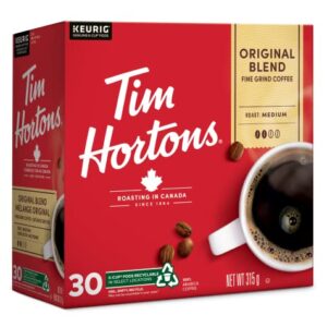 Tim Hortons Single Serve Coffee Original Blend K-Cup Pods for Keurig Coffee Makers (30 K-Cups)