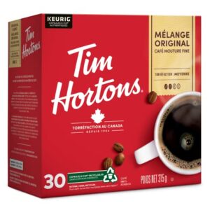 Tim Hortons Single Serve Coffee Original Blend K-Cup Pods for Keurig Coffee Makers (30 K-Cups)