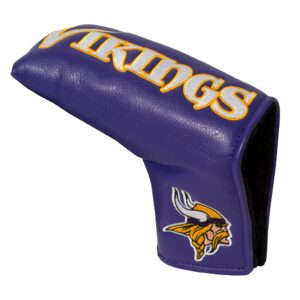 team golf nfl minnesota vikings vintage blade putter cover golf club vintage blade putter headcover, form fitting design, fits scotty cameron, taylormade, odyssey, titleist, ping, callaway