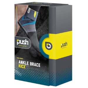 Push Sports Ankle Brace Kicx - Easy-on Brace, Based on Pro Taping (Right Large)