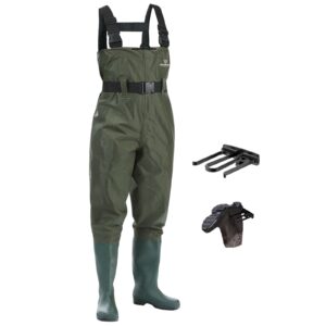 FISHINGSIR Fishing Waders for Men with Boots Womens Chest Waders Waterproof for Hunting with Boot Hanger