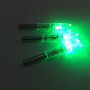 jiexi fashion Compound Bow Arrow Nocks Lighted Led Arrow Nocks for Inside Diameter Pack of 6 (Green)