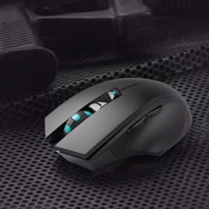 Granvela Noiseless Wireless Mouse,Forter i720 Ergonomics Right-handed Wireless Silent Gaming Mouse for Windows and MAC - Black