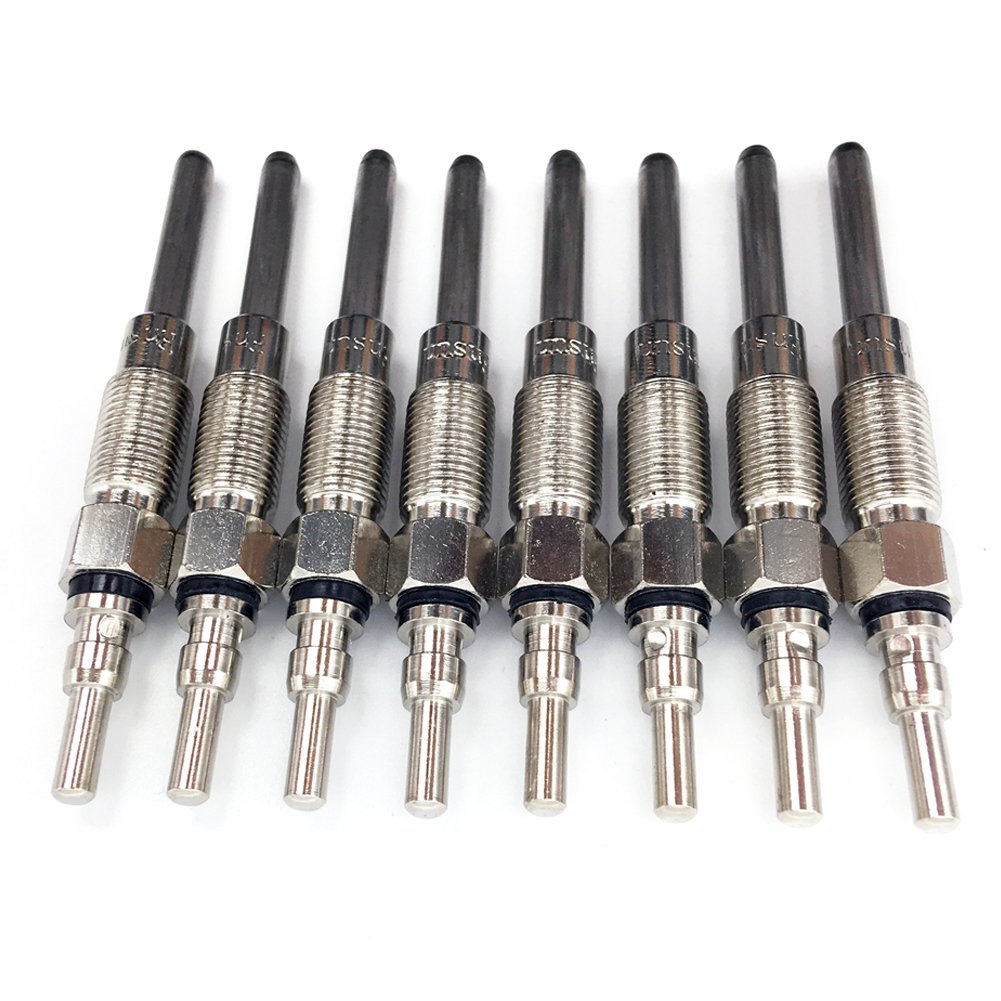 Ensun E2TZ-12A342-A Diesel Glow Plug (Pack of 8) - Dual Coils Fast Start - replacement for - Ford 1987-1994 IDI 6.9 7.3L F250 F350 F59 E250 E350 replace # ZD-9