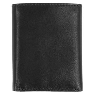 Steve Madden mens Rfid Trifold Wallet With Id Window, Black, One Size