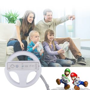 TechKen Racing Wheel Compatible for Wii Controllers Wii Remotes