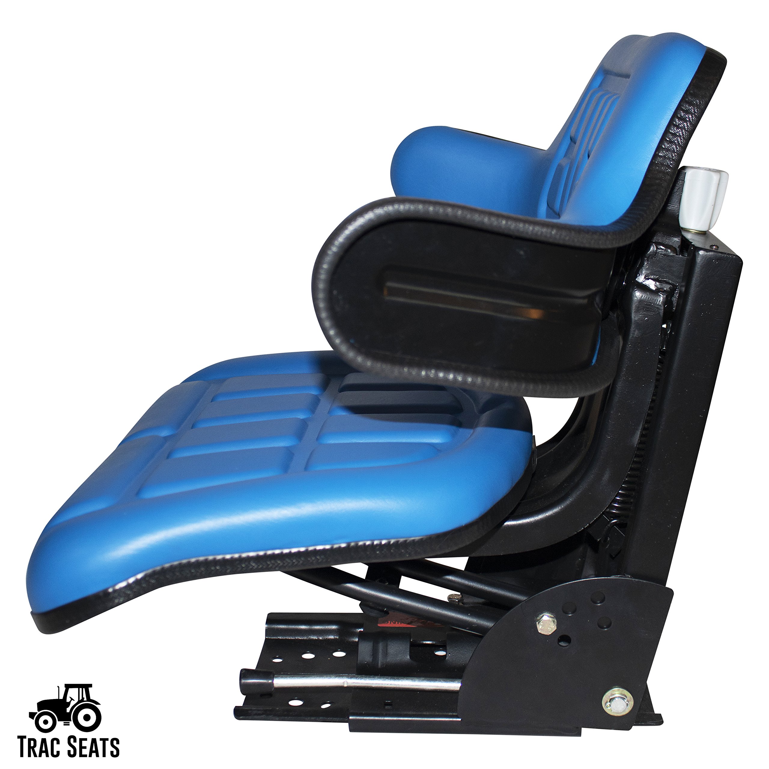 BLUE TRAC SEATS BRAND WAFFLE STYLE UNIVERSAL TRACTOR SUSPENSION SEAT WITH TILT FITS FORD/NEW HOLLAND 3900 3930 3910 5000 5100 5600 5610 5900 5910 (SAME DAY SHIPPING - Delivers in 1-4 Business days