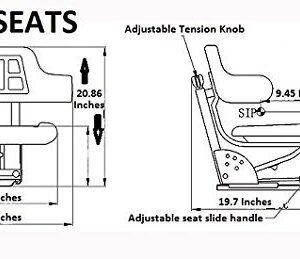 BLUE TRAC SEATS BRAND WAFFLE STYLE UNIVERSAL TRACTOR SUSPENSION SEAT WITH TILT FITS FORD/NEW HOLLAND 2000 2310 2600 2610 2810 2910 (SAME DAY SHIPPING - GET IT FAST!! VIEW OUR TRANSIT MAP)