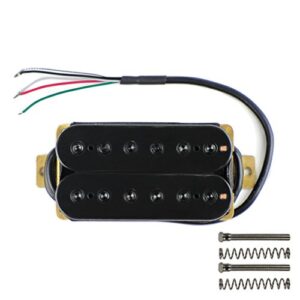 FLEOR Bridge Pickup Double Coil Humbucker Pickups for Electric Guitar Pickup-Black