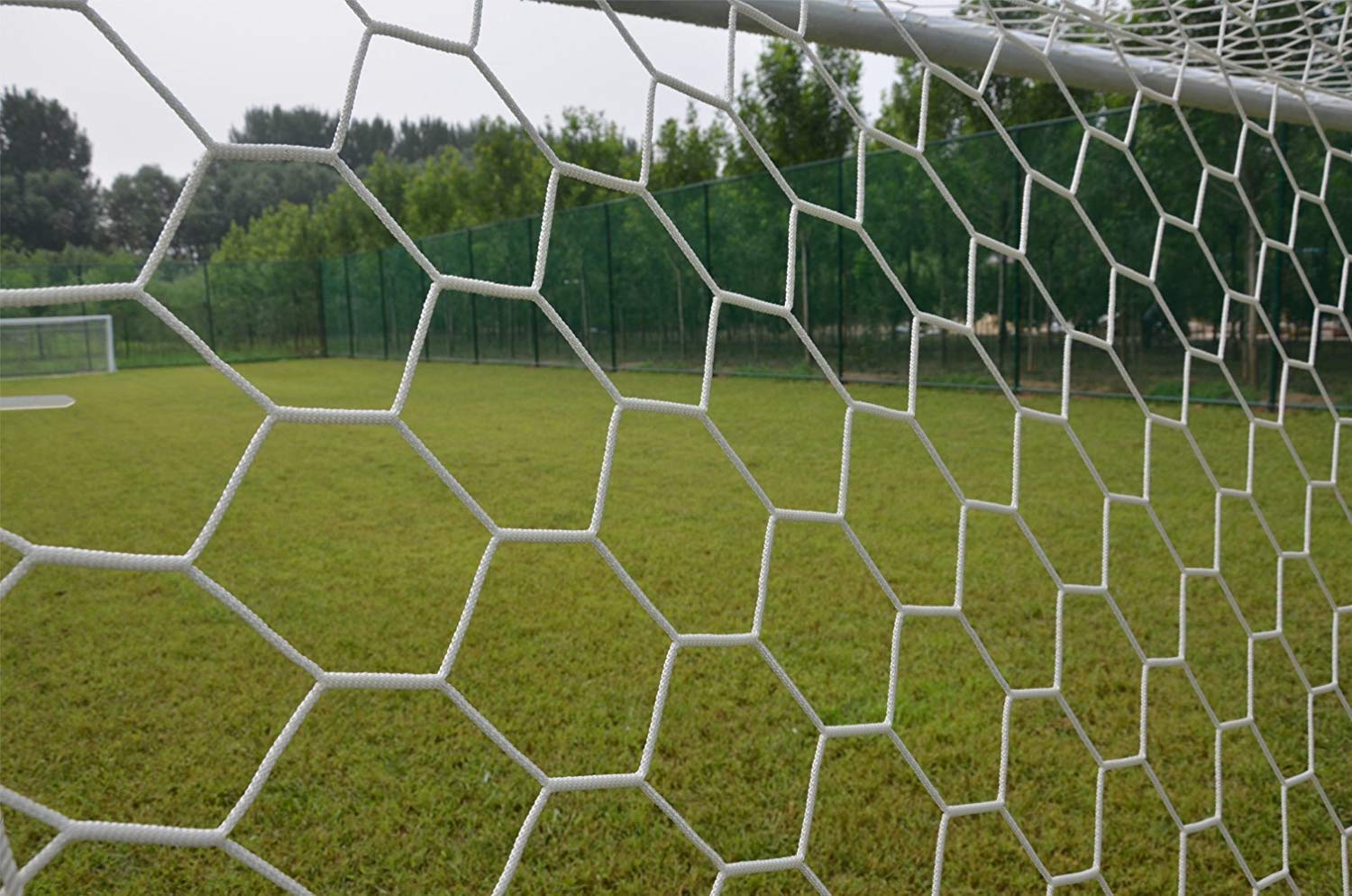 Aoneky Polyester Soccer Goal Net - 24 x 8 Ft - 4 mm Cord - Replacement Full Size Football Post Net- Heavy Duty Soccer Netting - NOT Include POSTS