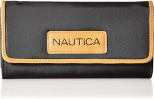 nautica womens carry-all the perfect carry all money manager wallet oraganizer with rfid blocking wallet, black, one size us