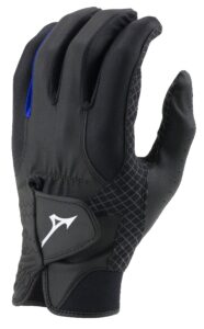 mizuno 2018 rainfit men's golf glove, pair, black/royal, medium/large