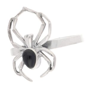 Black Widow Spider Sterling Silver Ring Size 12(Sizes 5,6,7,8,9,10,11,12)