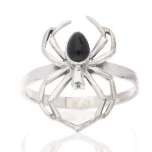 Black Widow Spider Sterling Silver Ring Size 12(Sizes 5,6,7,8,9,10,11,12)