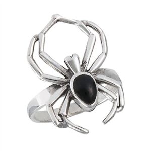 Black Widow Spider Sterling Silver Ring Size 12(Sizes 5,6,7,8,9,10,11,12)