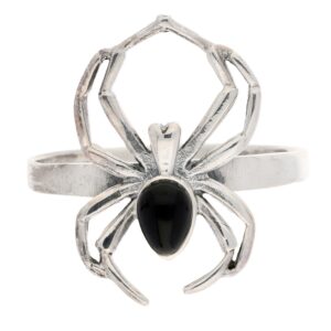 Black Widow Spider Sterling Silver Ring Size 12(Sizes 5,6,7,8,9,10,11,12)