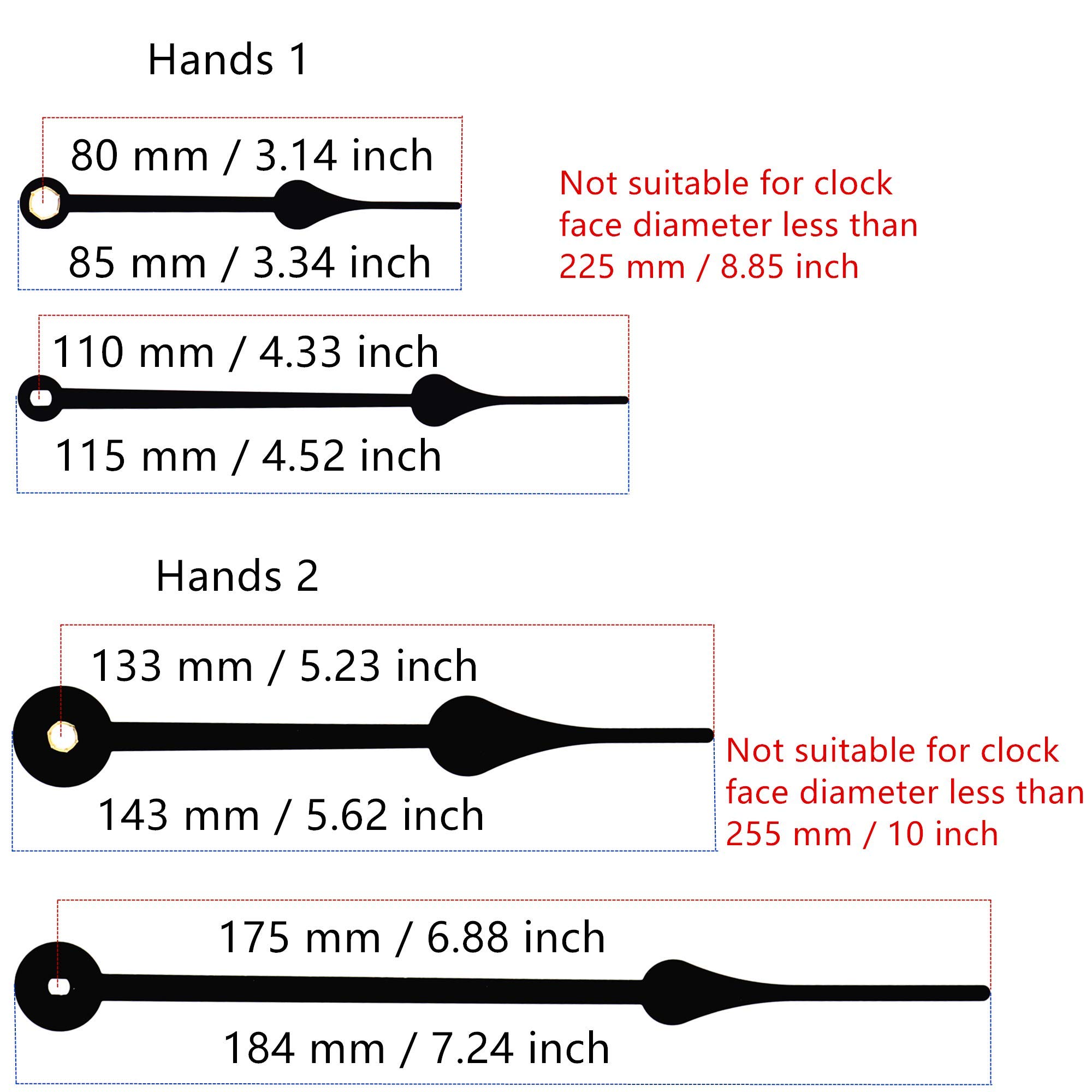 TIKROUND Include Hands Quartz DIY 12888 Wall Clock Movement Mechanism Battery Operated DIY Repair Parts Replacement