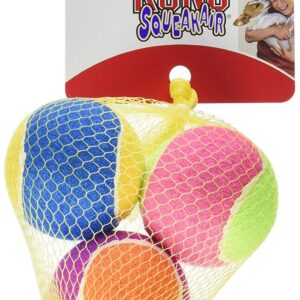 KONG Air Dog Squeakair Birthday Balls Dog Toy, Medium, Colors Vary (6 Balls)