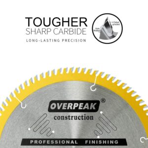 Overpeak 10-Inch Table Saw Blade ATB Ultra Fine Finishing 90 Teeth Wood Cutting Circular Saw Blades