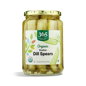 365 by whole foods market, organic kosher dill pickle spears, 24 fl oz