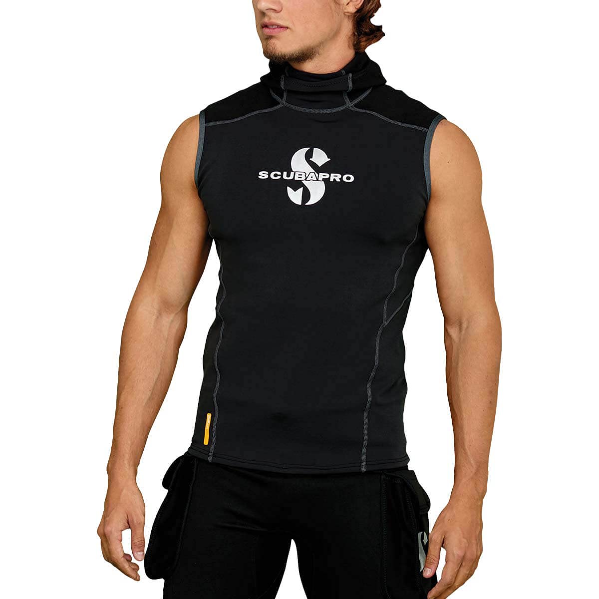 SCUBAPRO Men's 1mm Hybrid Hooded Diving Vest, Large, Black