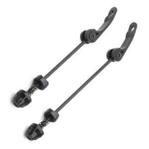 DEER U Road Mountain Bicycle MTB Wheel Hub Front and Rear Skewers Quick Release Clip Bolt Lever Axle QR 145/180 mm, a Pair (Black)