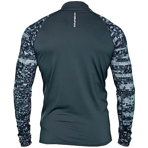 SCUBAPRO UPF 50 Rash Guard Long-Sleeve Men’s Diving Shirt (Large, Graphite)